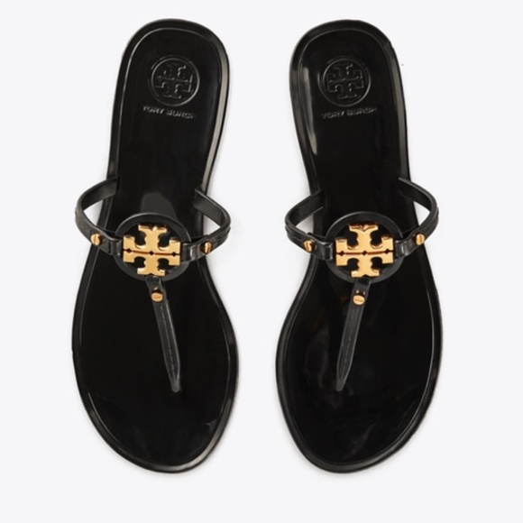 Tory Burch Mini Miller Jelly Thong Sandal  Black - size 7 - Picture 1 of 7
